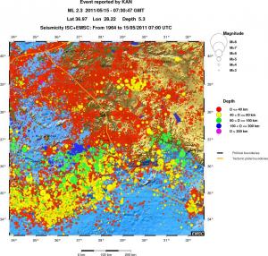 regional historical seismicity