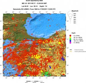 regional historical seismicity