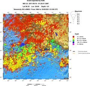 regional historical seismicity