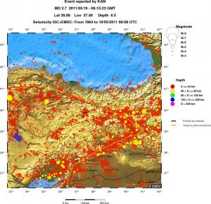 regional historical seismicity