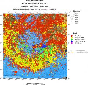 regional historical seismicity
