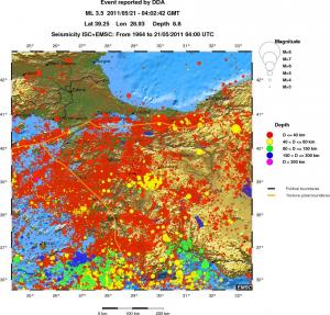 regional historical seismicity