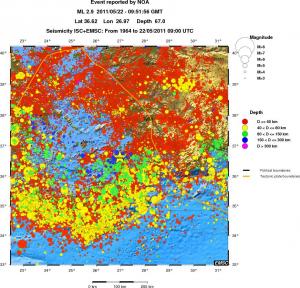 regional historical seismicity