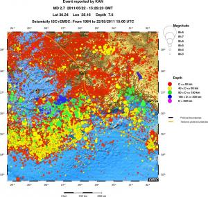 regional historical seismicity
