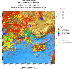 regional historical seismicity