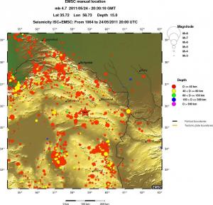 regional historical seismicity