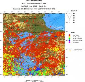 regional historical seismicity