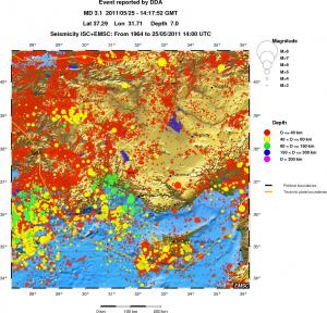 regional historical seismicity