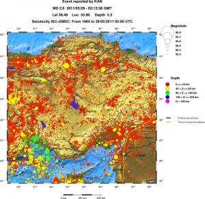 regional historical seismicity