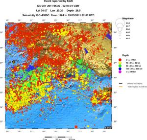 regional historical seismicity