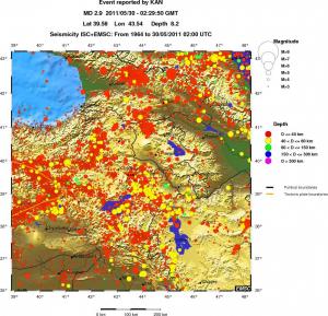 regional historical seismicity