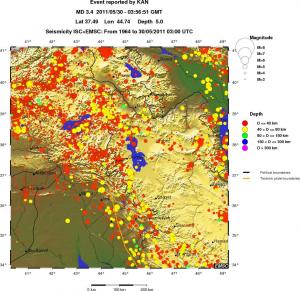 regional historical seismicity