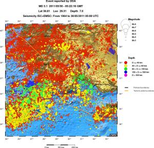 regional historical seismicity