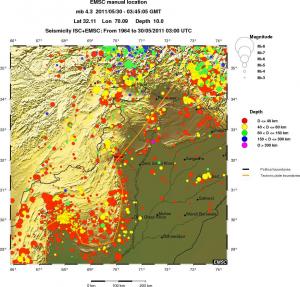 regional historical seismicity
