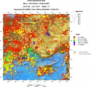 regional historical seismicity
