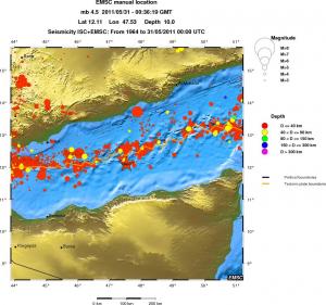regional historical seismicity