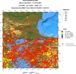 regional historical seismicity