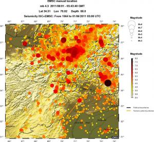 regional magnitude historical seismicity