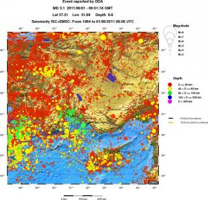 regional historical seismicity
