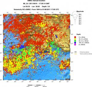regional historical seismicity