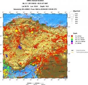regional historical seismicity