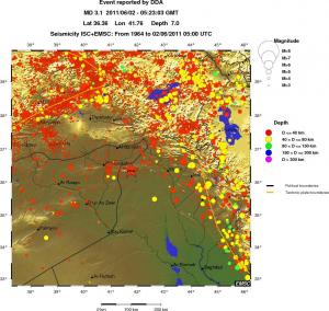regional historical seismicity