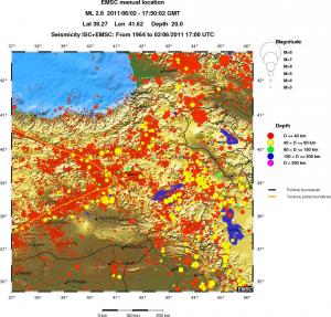 regional historical seismicity