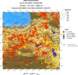 regional historical seismicity