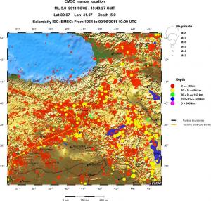 regional historical seismicity