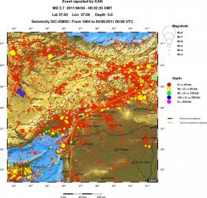 regional historical seismicity