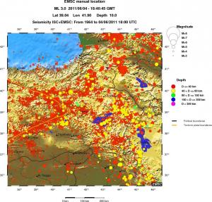 regional historical seismicity