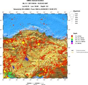 regional historical seismicity