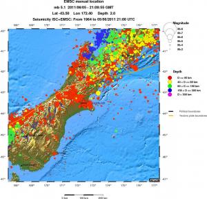regional historical seismicity
