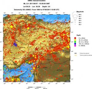 regional historical seismicity