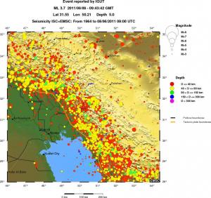 regional historical seismicity