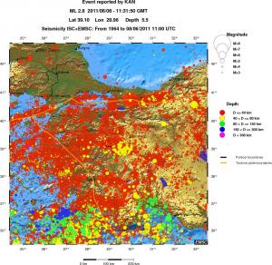 regional historical seismicity