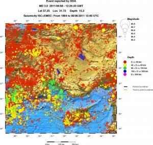 regional historical seismicity