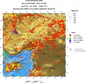 regional historical seismicity