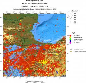 regional historical seismicity