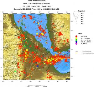 regional historical seismicity