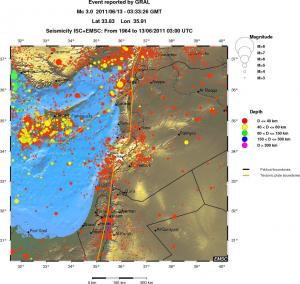 regional historical seismicity