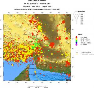 regional historical seismicity