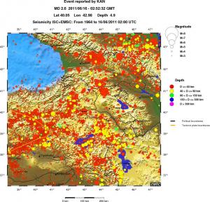 regional historical seismicity