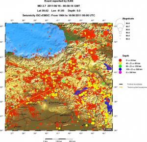 regional historical seismicity