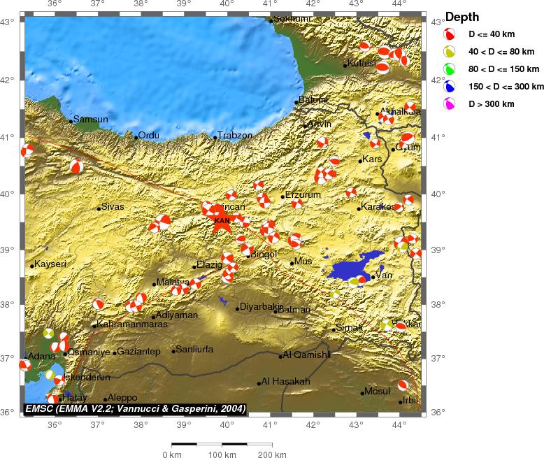 Regional moment Tensor