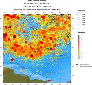 regional magnitude historical seismicity
