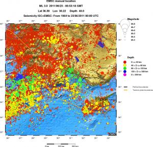 regional historical seismicity