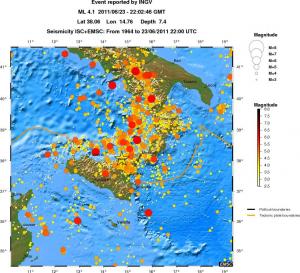 regional magnitude historical seismicity
