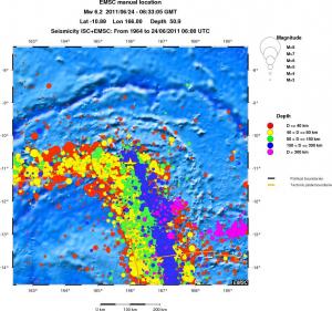 regional historical seismicity