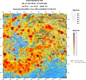 regional magnitude historical seismicity
